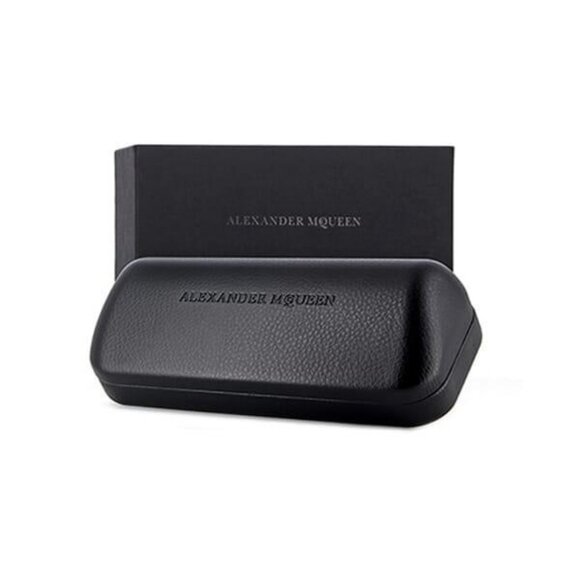 New Authentic  ALEXANDER MCQUEEN Black Square AM0463O 001 Glasses Women